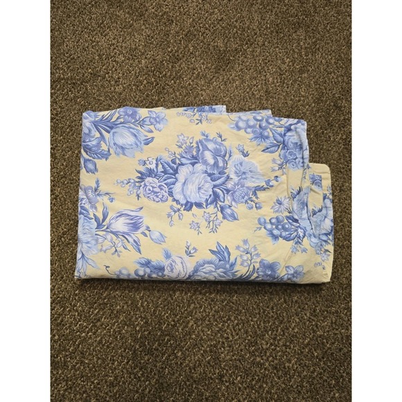 Lauren Ralph Lauren Full Flat & Fitted Sheet Yellow Blue Rose Floral French Coun
